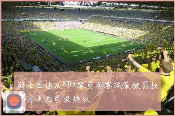 骑士因违反NBA球员参赛政策被罚款25万美元引发热议